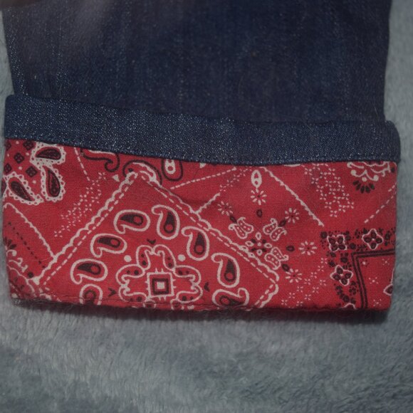 Blueberi Blvd Red Bandana Top Flutter Sleeves and pants 2 pc set 18 months - Picture 3 of 11